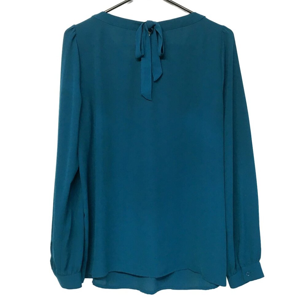 Loft Women's Teal Blouse Size Medium - Picture 2 of 5